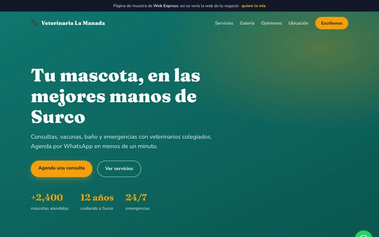 Ejemplo veterinaria
